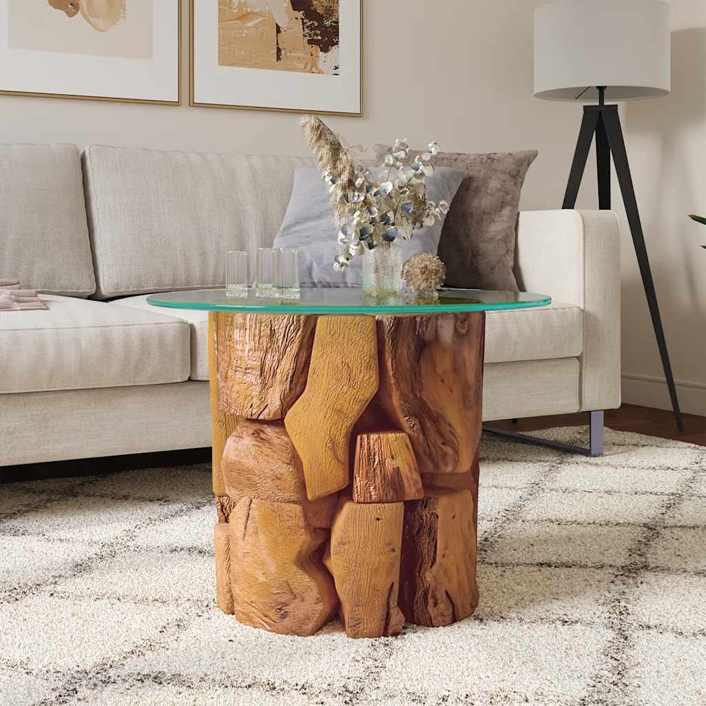 Konferenční Stolek Masivního Teak Naplavené Dřevo 60 Cm