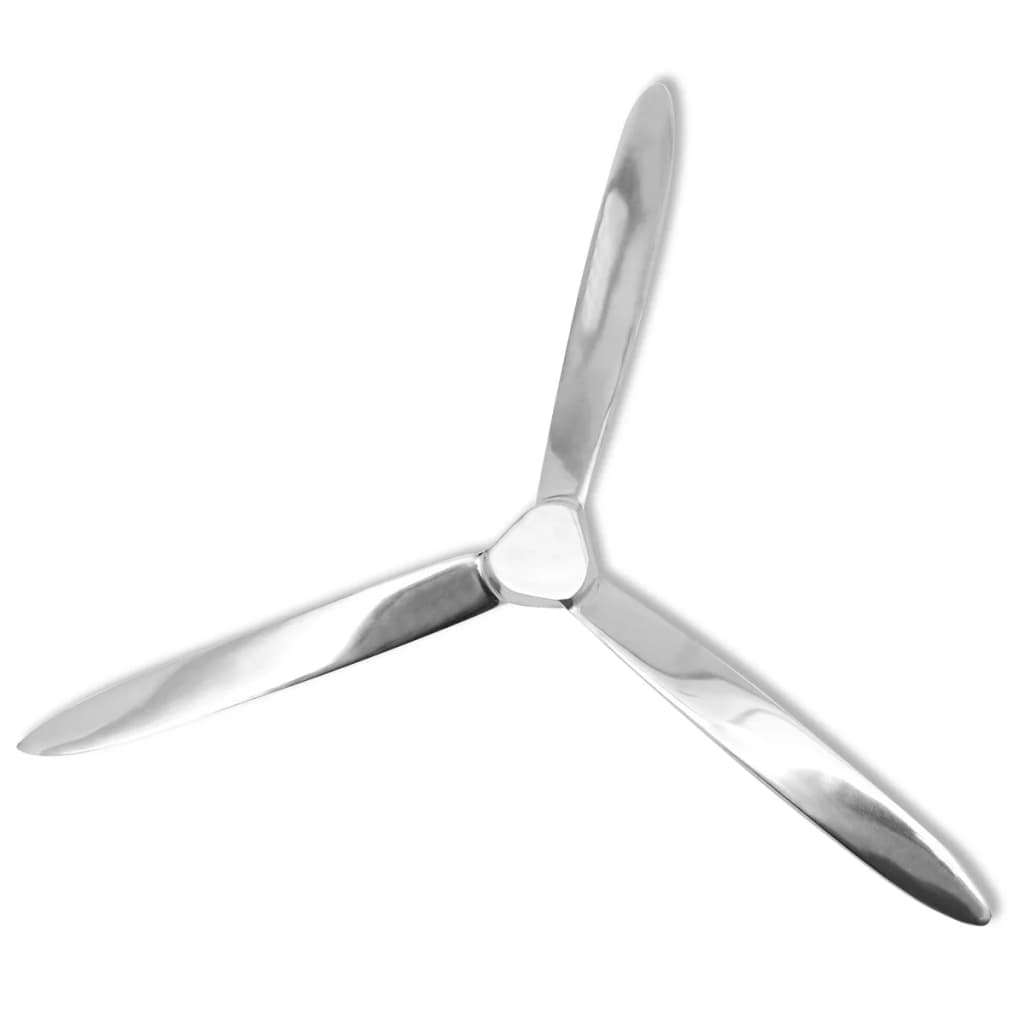 Nástěnná Vrtule, Hliník Stříbrná 70 Cm