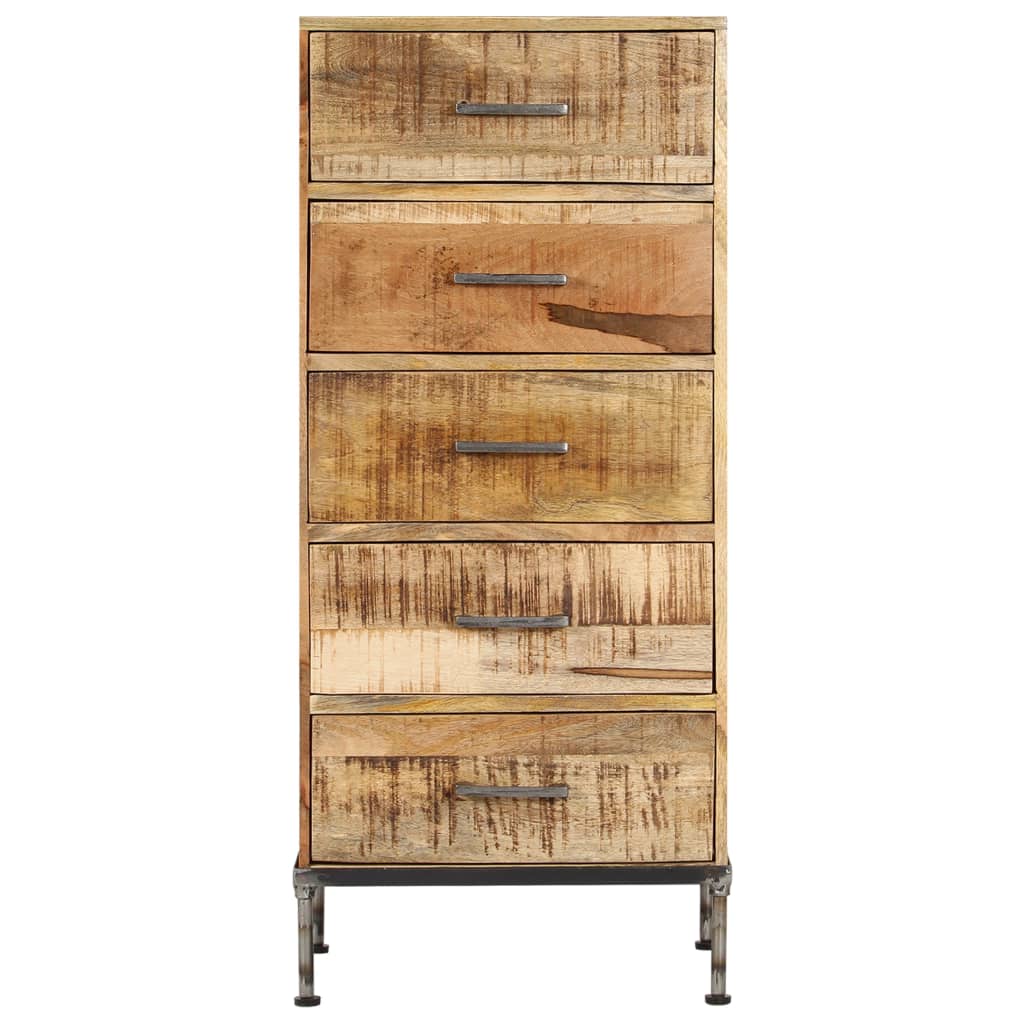 Komoda Se Zásuvkami 45 X 35 X 106 Cm Masivní Mangovníkové Dřevo