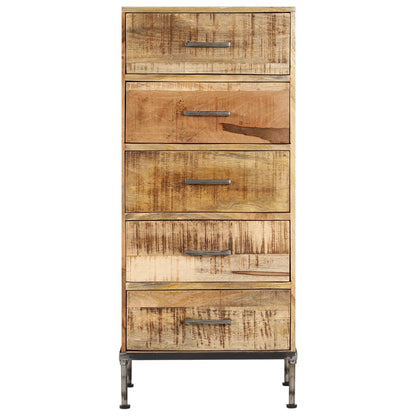 Komoda Se Zásuvkami 45 X 35 X 106 Cm Masivní Mangovníkové Dřevo