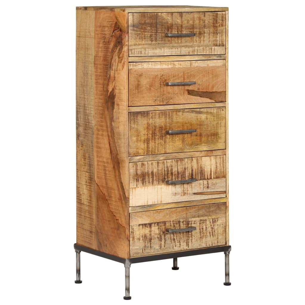 Komoda Se Zásuvkami 45 X 35 X 106 Cm Masivní Mangovníkové Dřevo