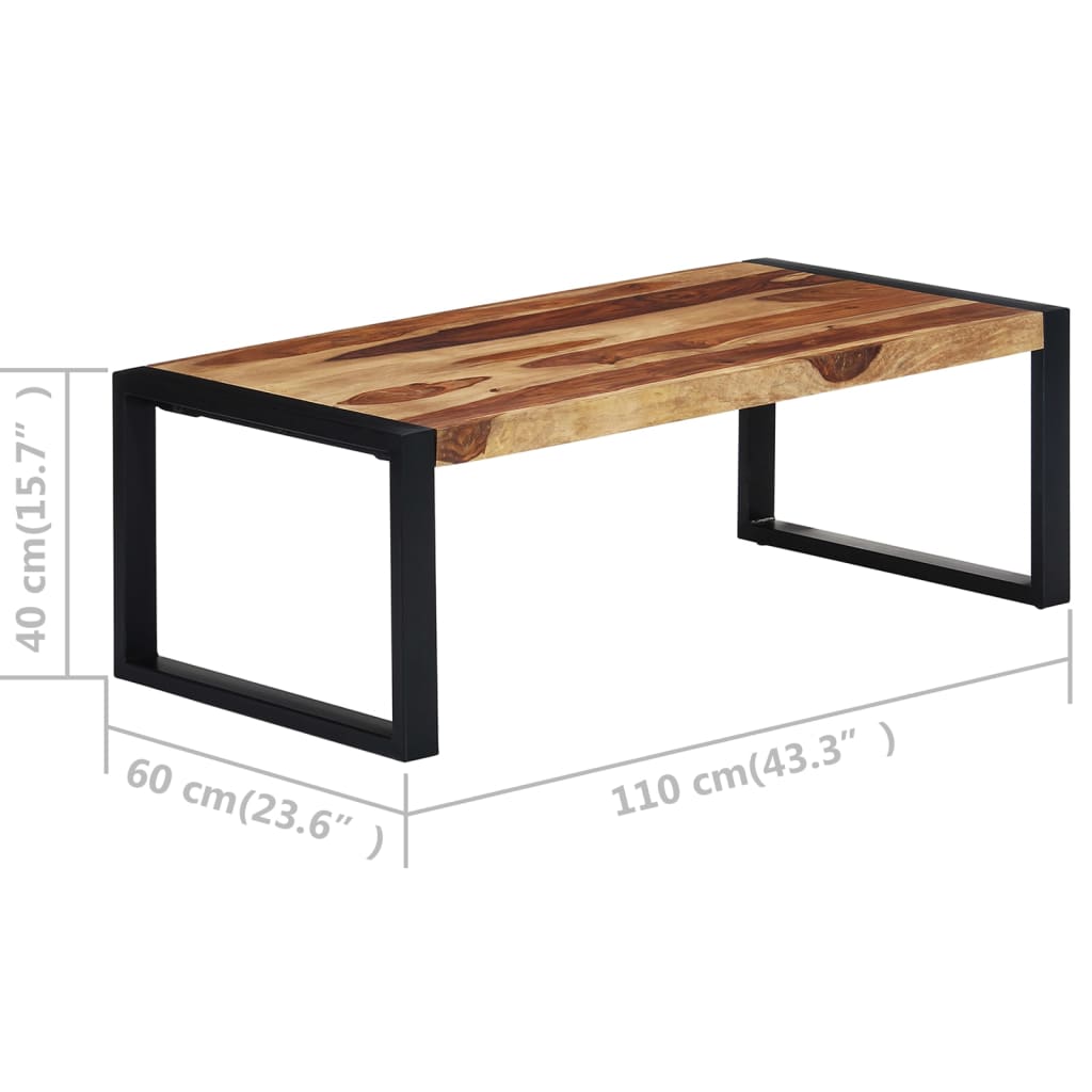 Konferenční Stolek 110 X 60 X 40 Cm Masivní Akáciové Dřevo