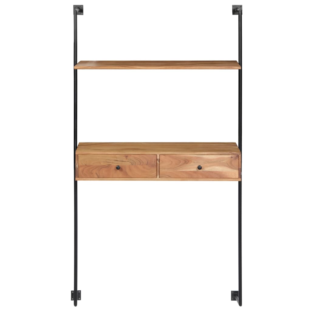 Nástěnný Psací Stůl 90 X 40 X 170 Cm Masivní Akáciové Dřevo