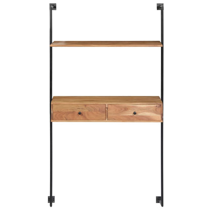 Nástěnný Psací Stůl 90 X 40 X 170 Cm Masivní Akáciové Dřevo