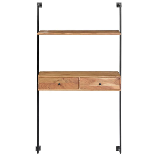 Nástěnný Psací Stůl 90 X 40 X 170 Cm Masivní Akáciové Dřevo