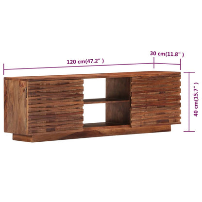 Tv Stolek 120 X 30 X 40 Cm Masivní Sheeshamové Dřevo