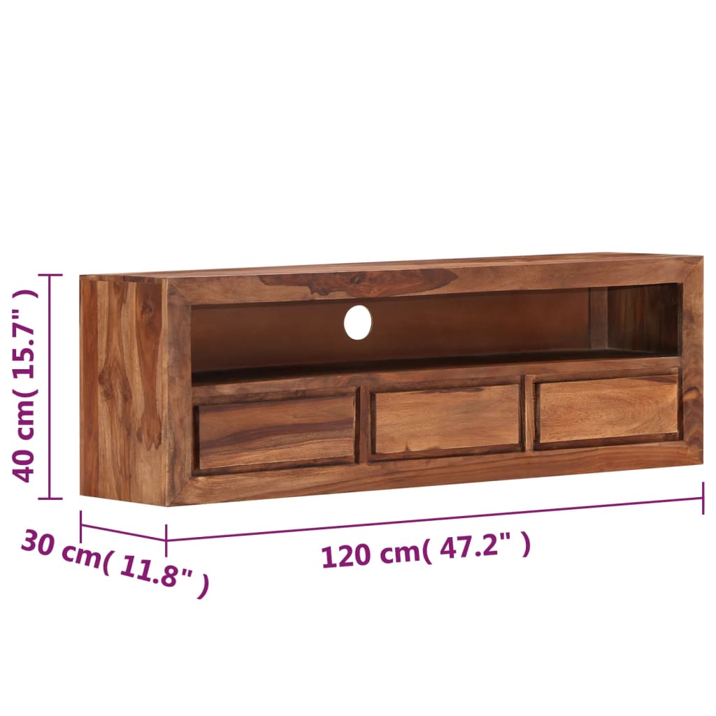 Tv Stolek 120 X 30 X 40 Cm Masivní Sheeshamové Dřevo
