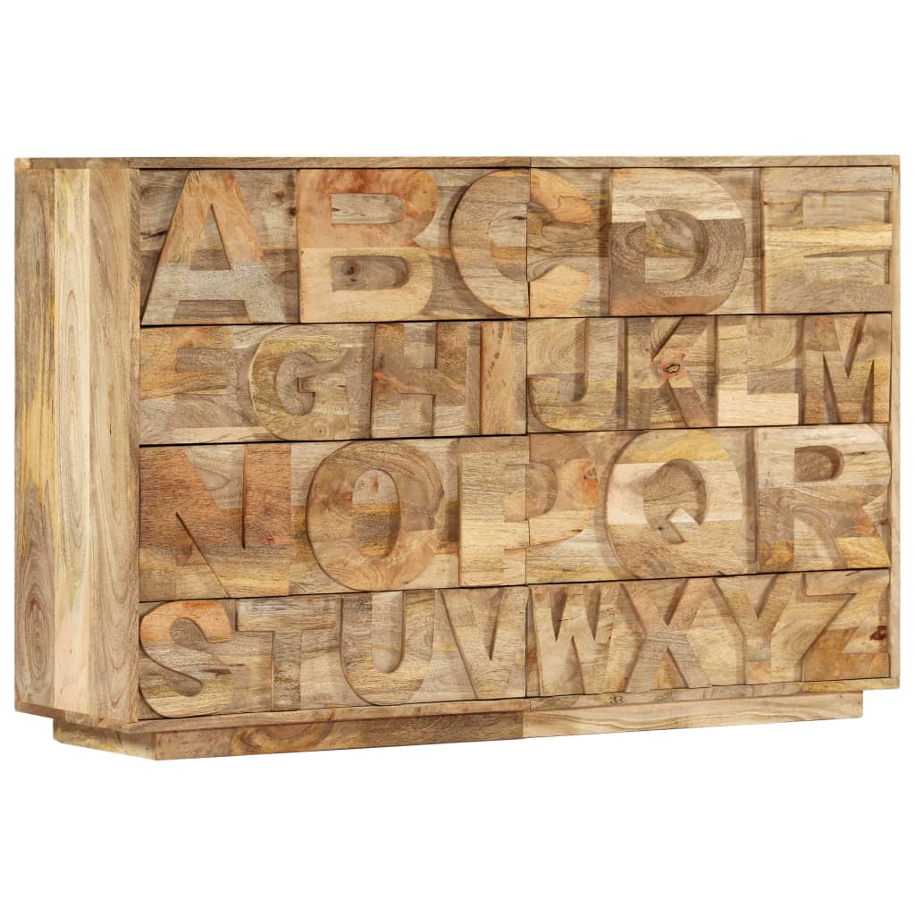 Skříňka Abeceda Se 6 Zásuvkami 120X35X79 Cm Masivní Mangovník