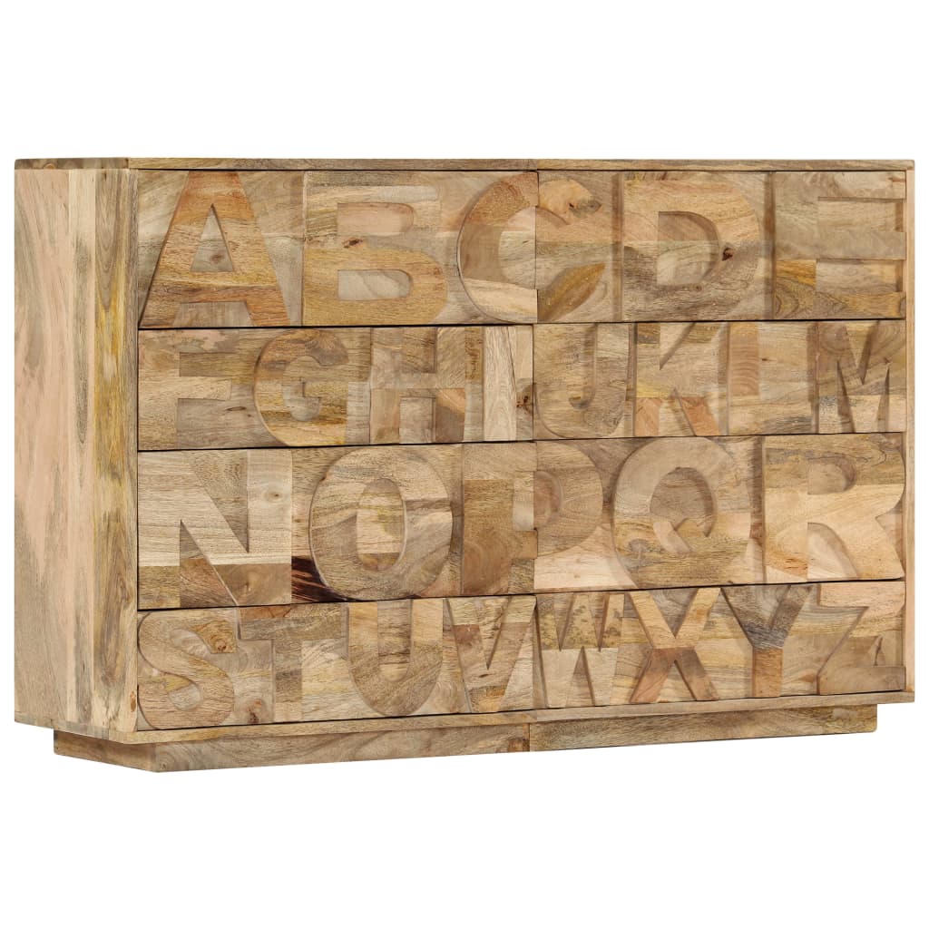 Skříňka Abeceda Se 6 Zásuvkami 120X35X79 Cm Masivní Mangovník
