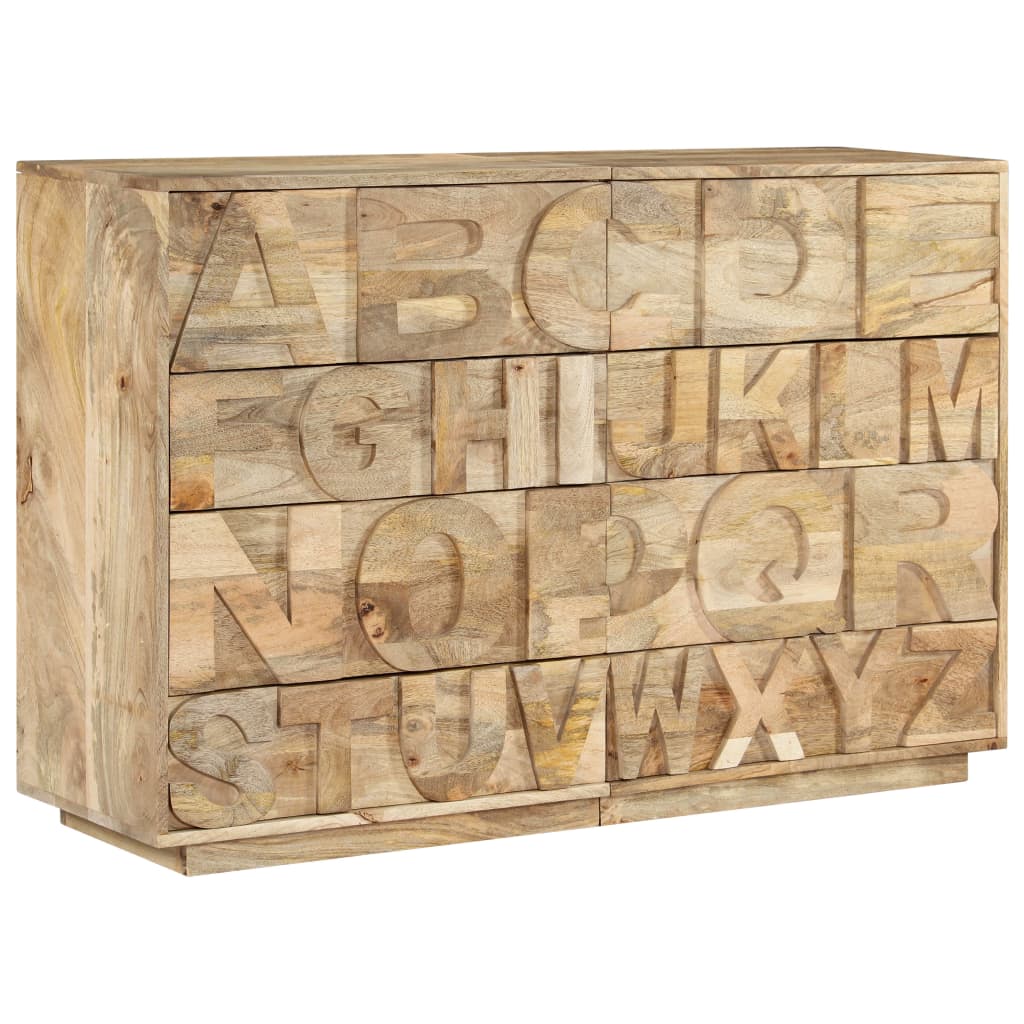 Skříňka Abeceda Se 6 Zásuvkami 120X35X79 Cm Masivní Mangovník