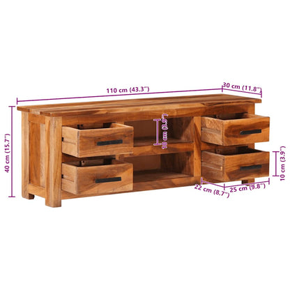 Tv Stolek 110 X 30 X 40 Cm Masivní Dřevo