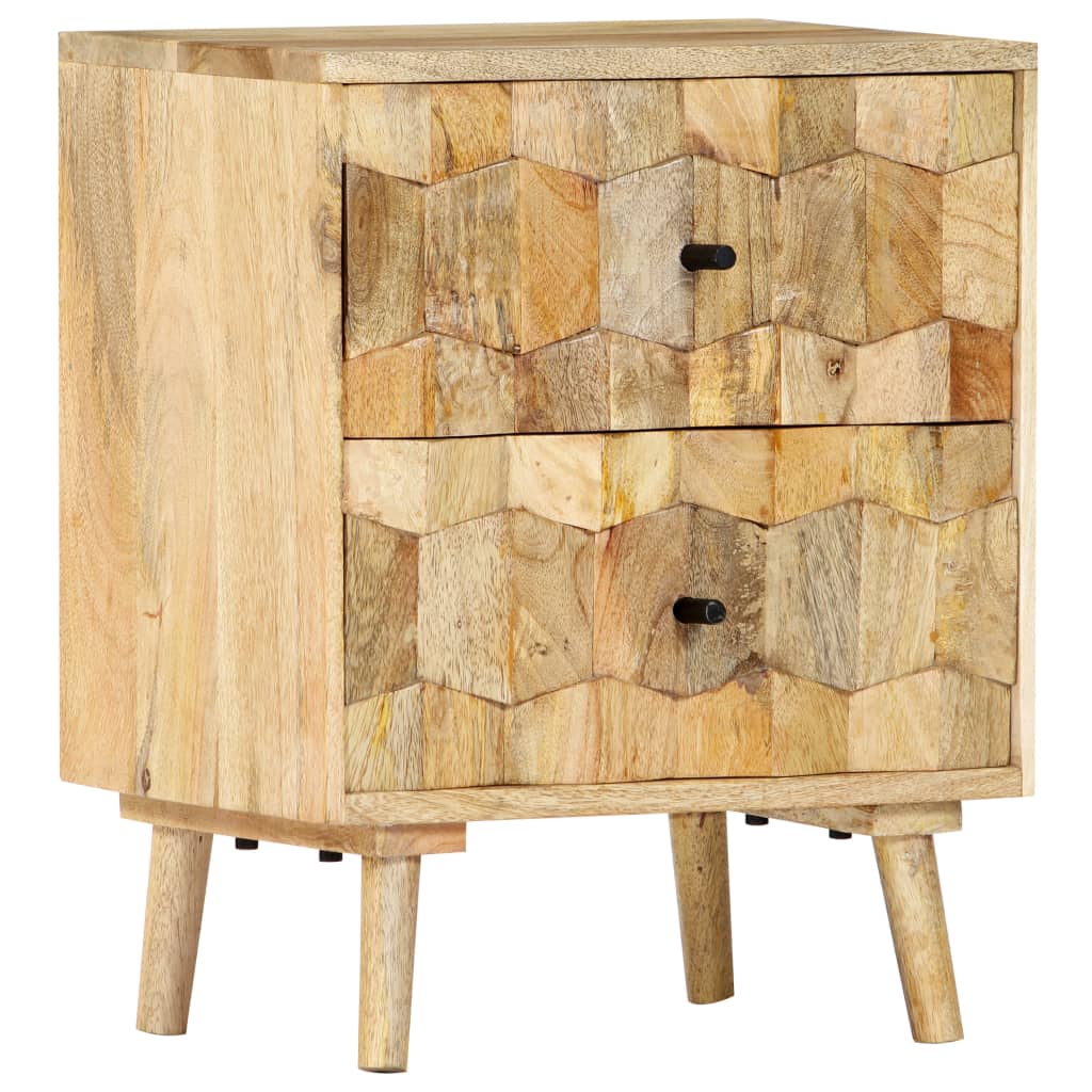 Noční Stolek 40 X 30 X 50 Cm Masivní Mangovníkové Dřevo