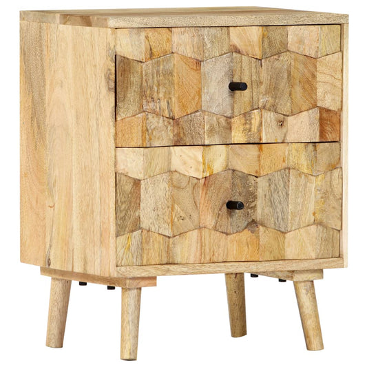Noční Stolek 40 X 30 X 50 Cm Masivní Mangovníkové Dřevo