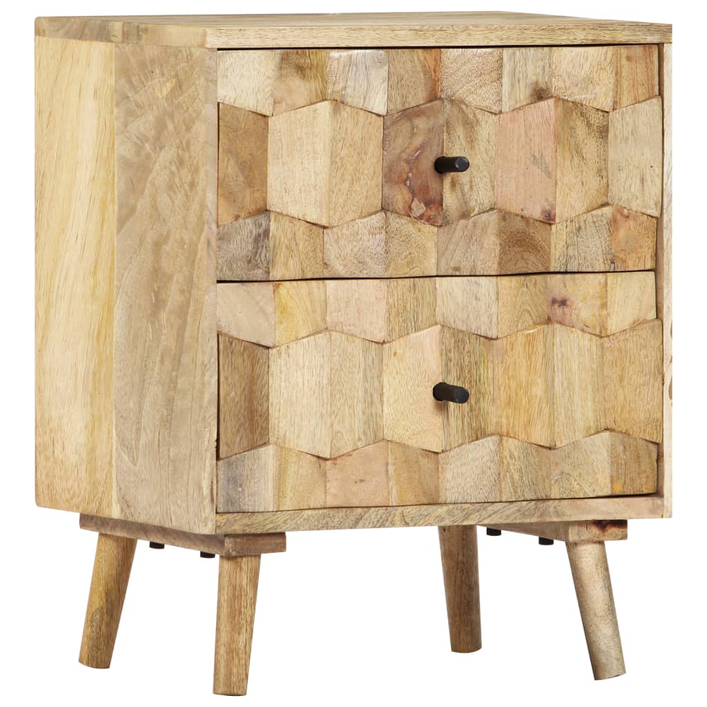 Noční Stolek 40 X 30 X 50 Cm Masivní Mangovníkové Dřevo