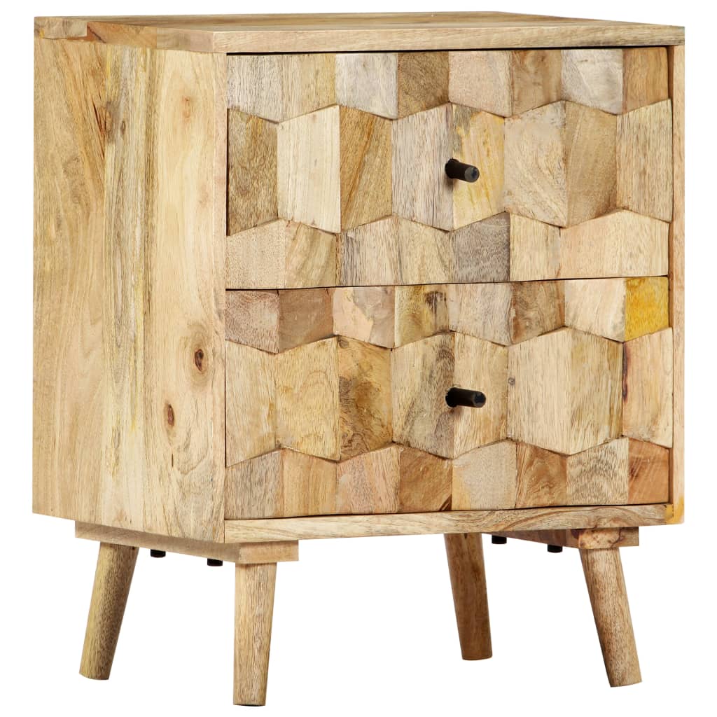 Noční Stolek 40 X 30 X 50 Cm Masivní Mangovníkové Dřevo