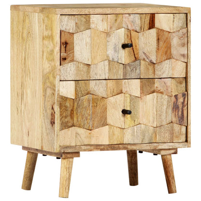 Noční Stolek 40 X 30 X 50 Cm Masivní Mangovníkové Dřevo