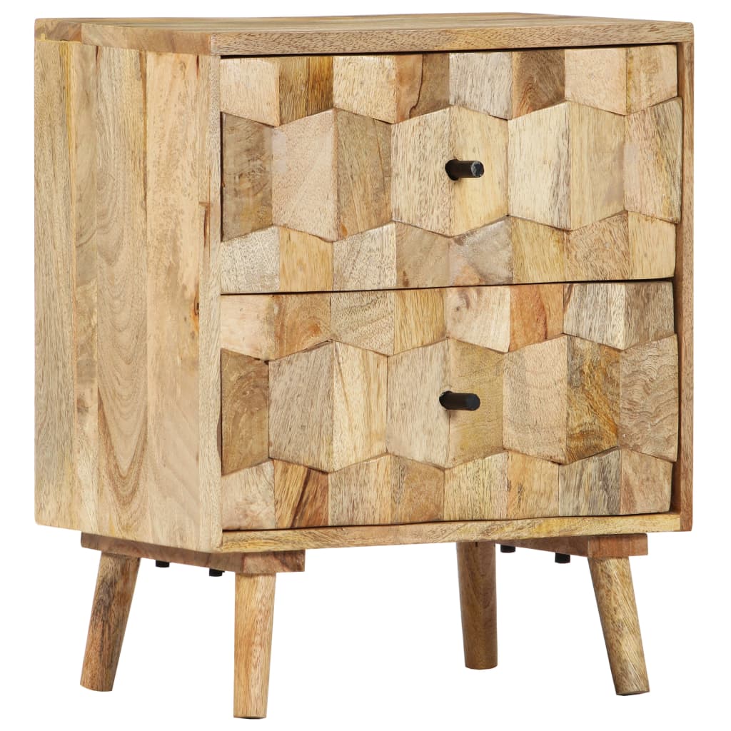 Noční Stolek 40 X 30 X 50 Cm Masivní Mangovníkové Dřevo