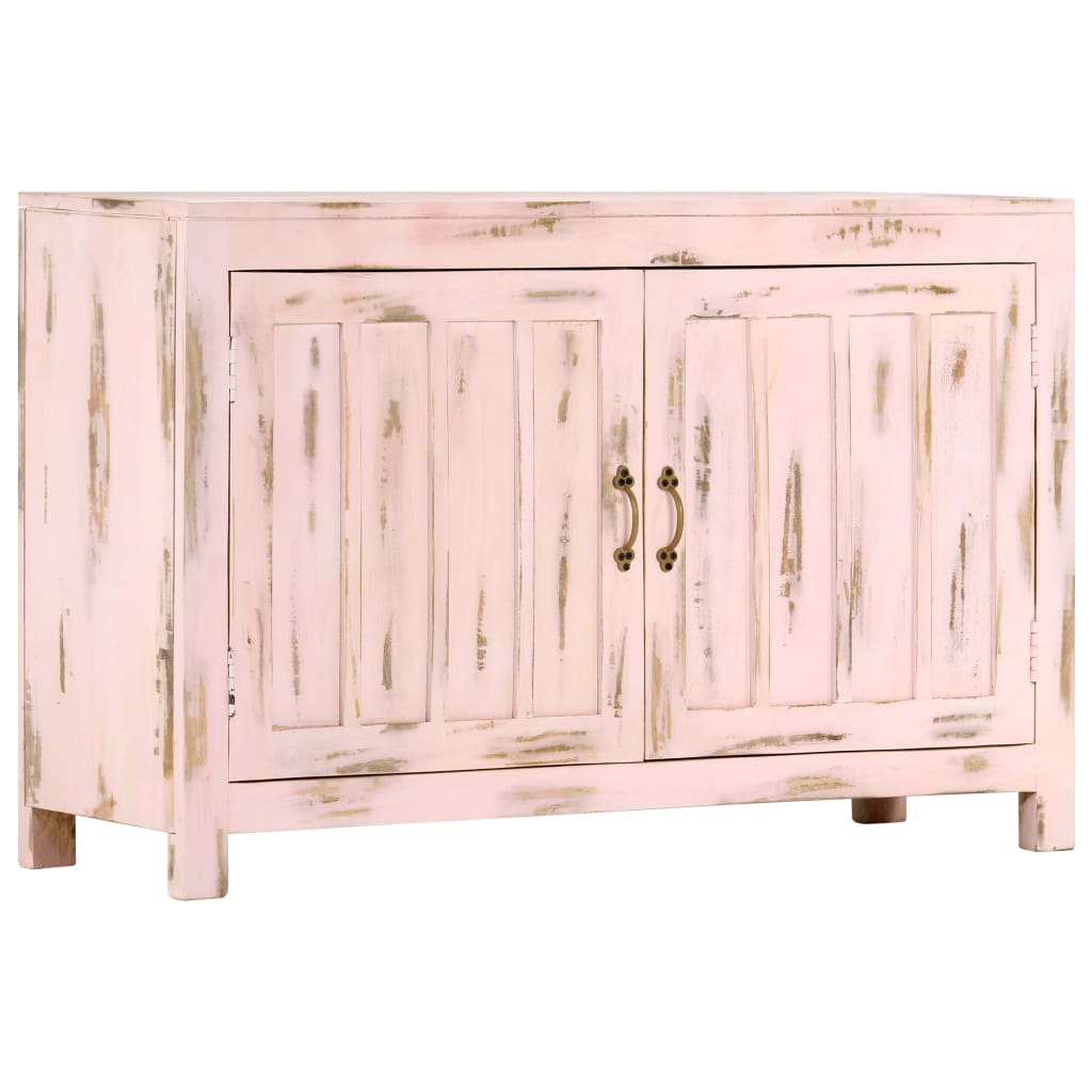 Příborník Světle Růžový 110X35X70 Cm Masivní Mangovníkové Dřevo