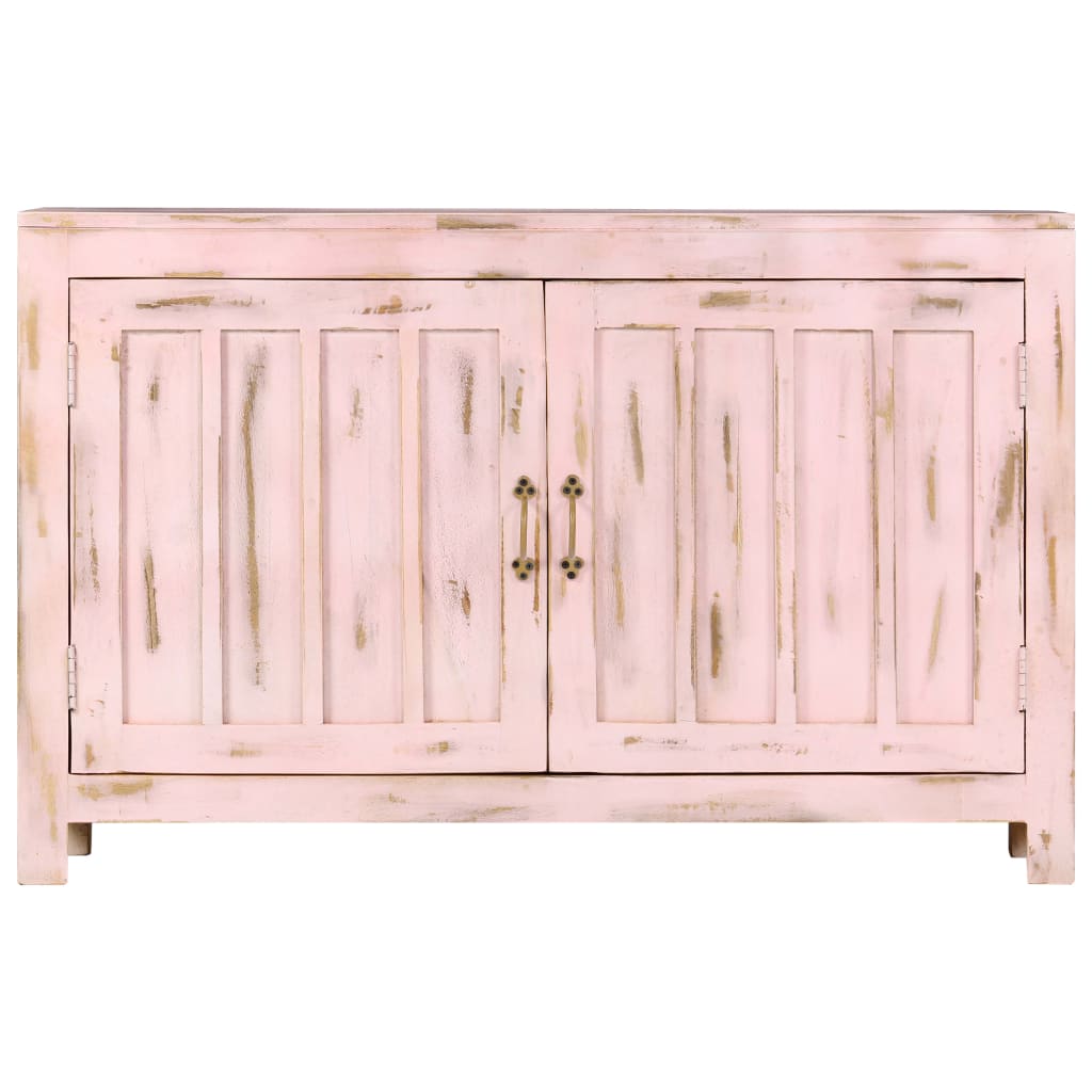 Příborník Světle Růžový 110X35X70 Cm Masivní Mangovníkové Dřevo