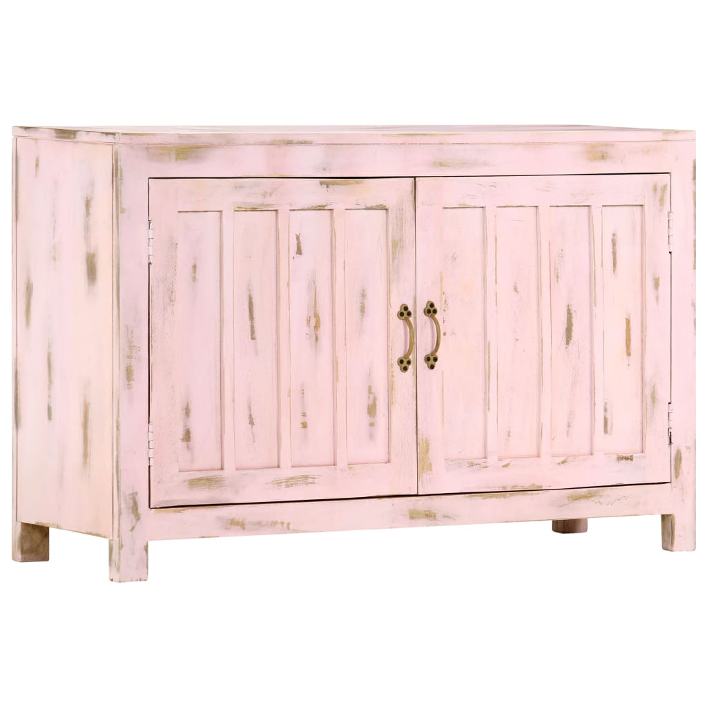 Příborník Světle Růžový 110X35X70 Cm Masivní Mangovníkové Dřevo