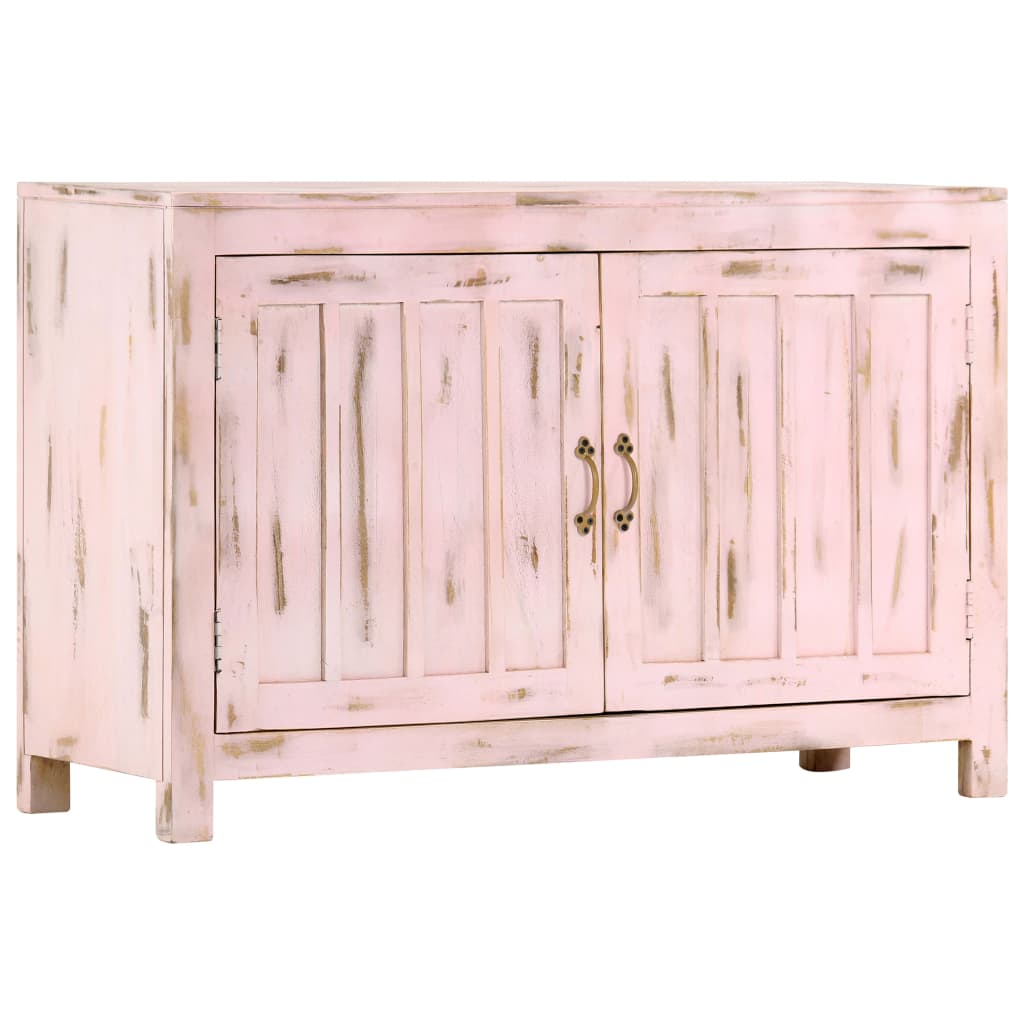 Příborník Světle Růžový 110X35X70 Cm Masivní Mangovníkové Dřevo