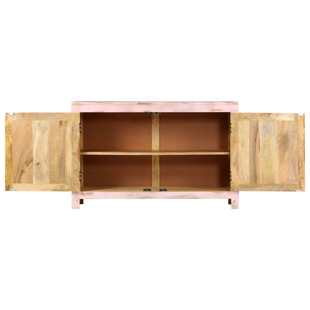 Příborník Světle Růžový 110X35X70 Cm Masivní Mangovníkové Dřevo