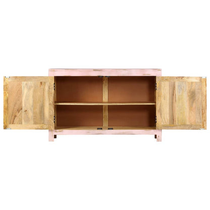 Příborník Světle Růžový 110X35X70 Cm Masivní Mangovníkové Dřevo