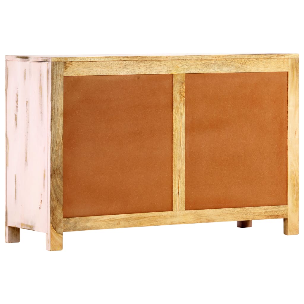 Příborník Světle Růžový 110X35X70 Cm Masivní Mangovníkové Dřevo
