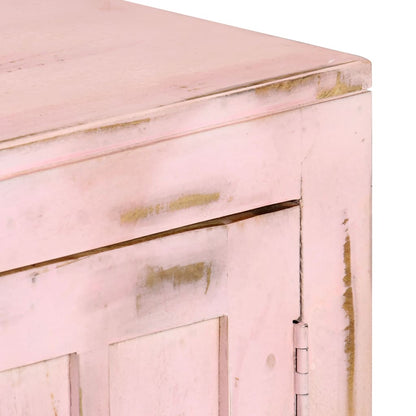 Příborník Světle Růžový 110X35X70 Cm Masivní Mangovníkové Dřevo