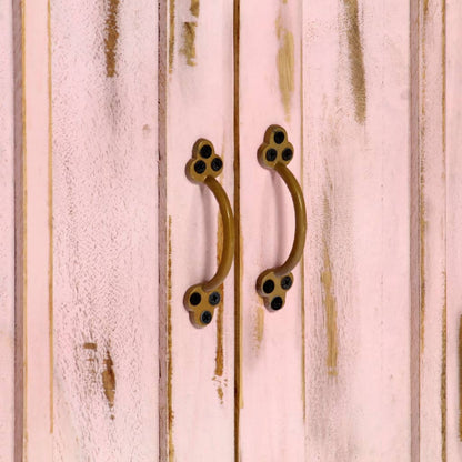 Příborník Světle Růžový 110X35X70 Cm Masivní Mangovníkové Dřevo