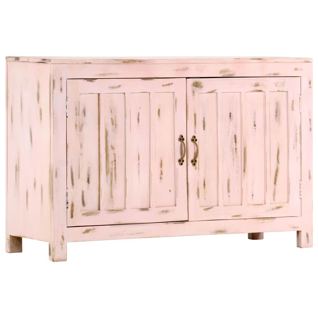 Příborník Světle Růžový 110X35X70 Cm Masivní Mangovníkové Dřevo