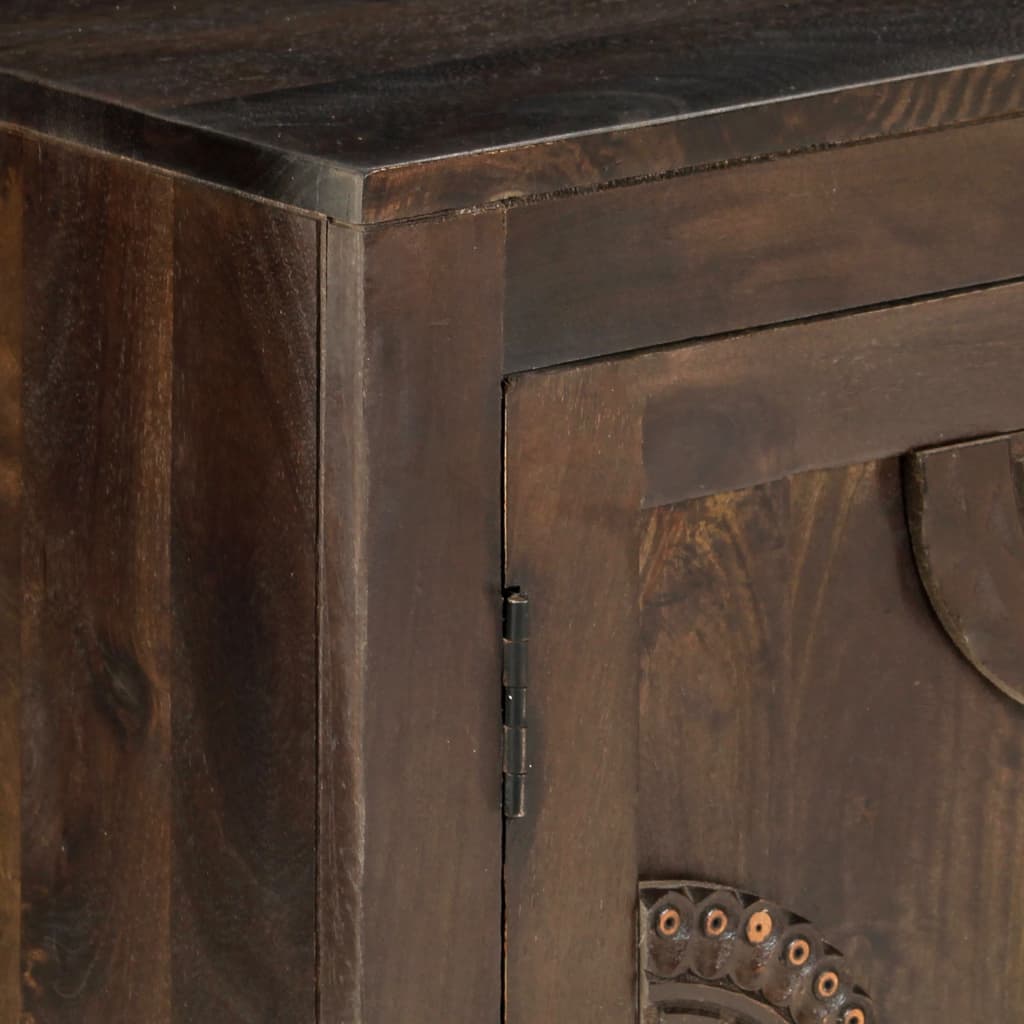 Příborník Vyřezávaný Design 110 X 35 X 70 Cm Masivní Mangovník