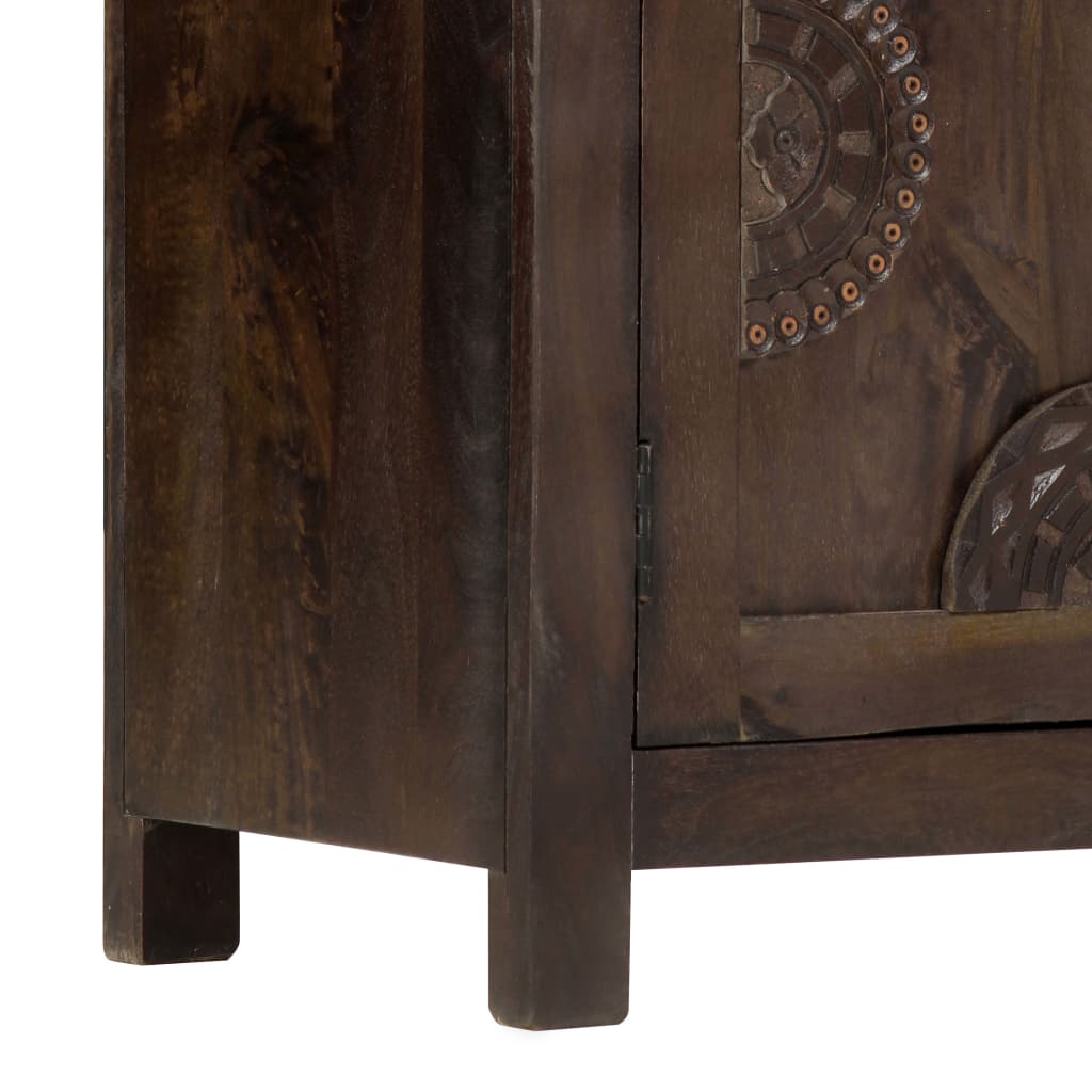 Příborník Vyřezávaný Design 110 X 35 X 70 Cm Masivní Mangovník