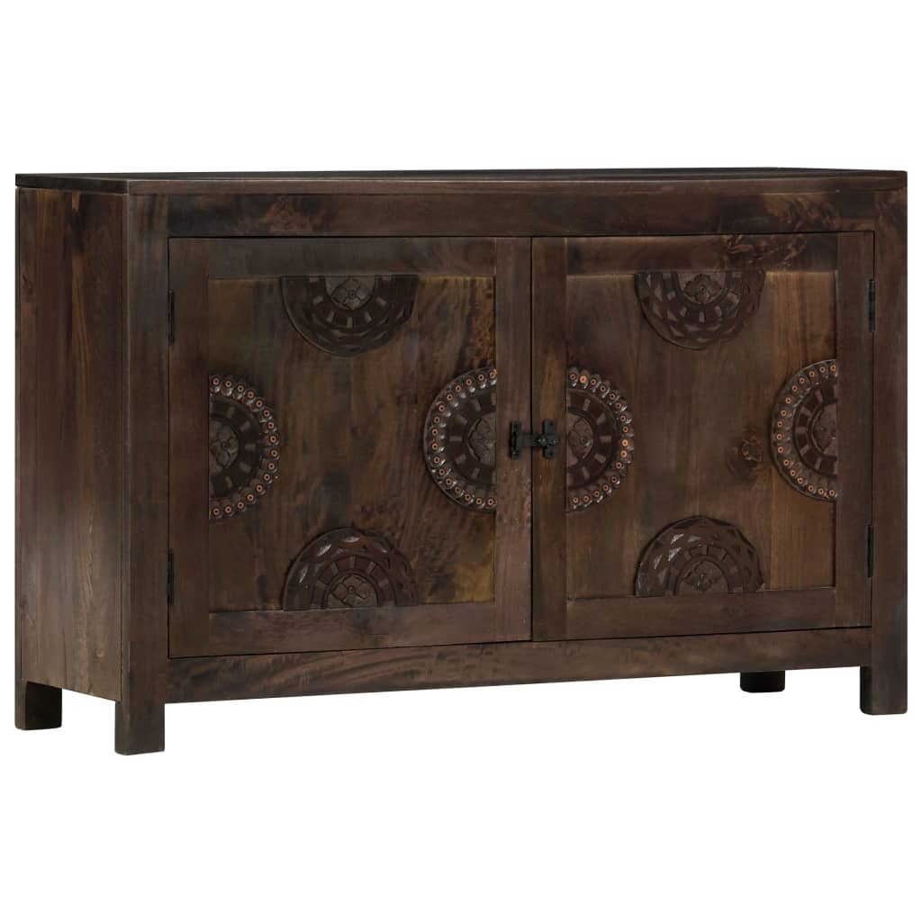 Příborník Vyřezávaný Design 110 X 35 X 70 Cm Masivní Mangovník