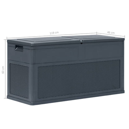 Zahradní Úložný Box 320 L Antracitový