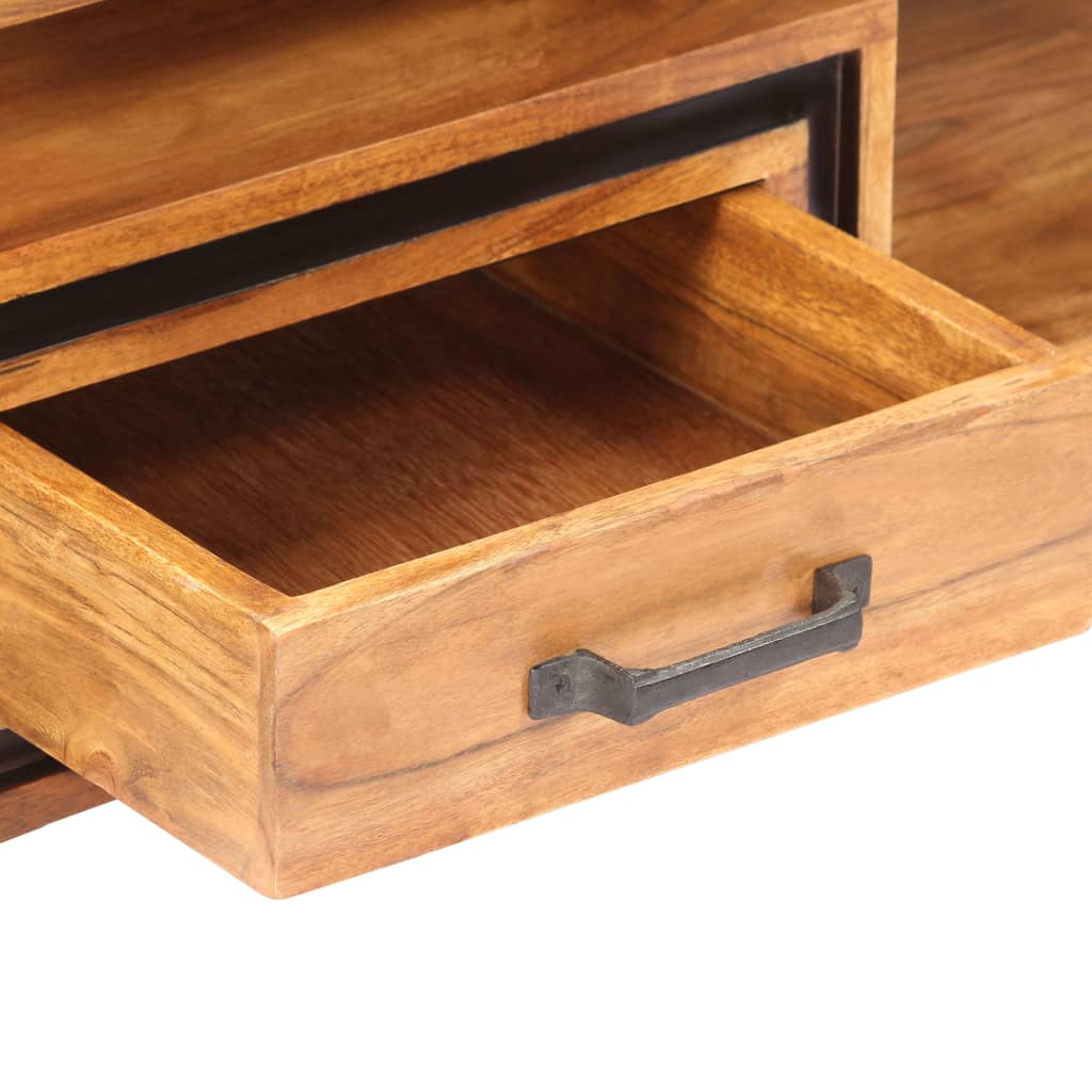 Konferenční Stolek 100 X 45 X 33 Cm Masivní Akáciové Dřevo