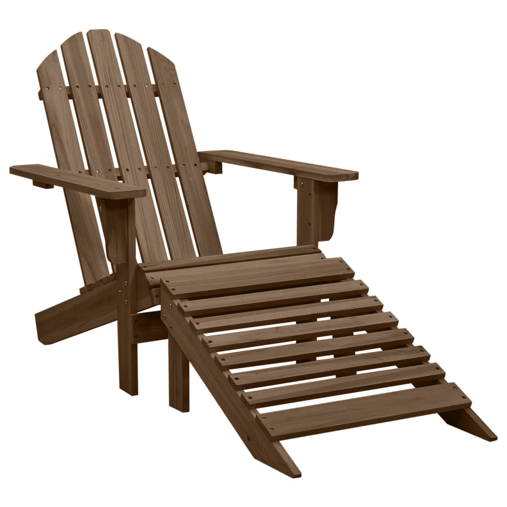 Zahradní Židle Adirondack S Podnožkou Masivní Jedle Žlutá