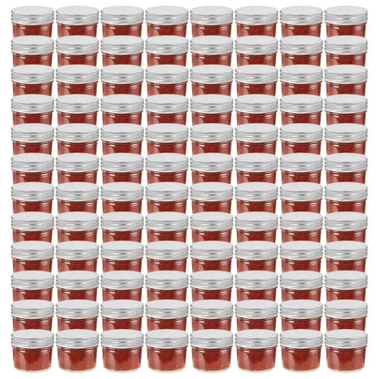 Zavařovací Sklenice S Bíločervenými Víčky 48 Ks 110 Ml