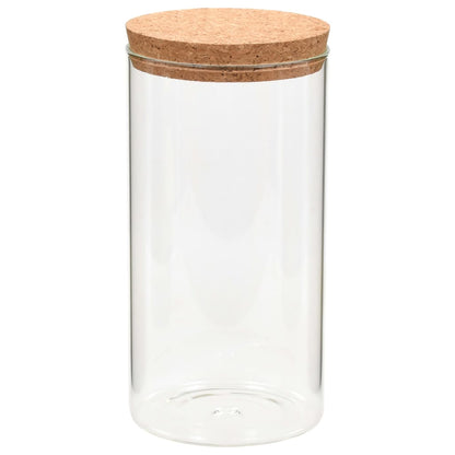 Skleněné Dózy S Korkovým Víčkem 6 Ks 1100 Ml