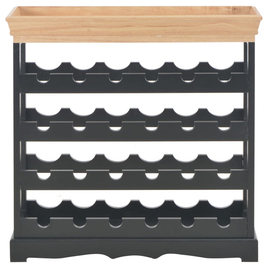 Stojan Na Víno Černý 70 X 22,5 X 70,5 Cm Mdf