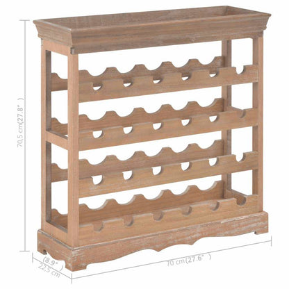 Stojan Na Víno Hnědý 70 X 22,5 X 70,5 Cm Mdf