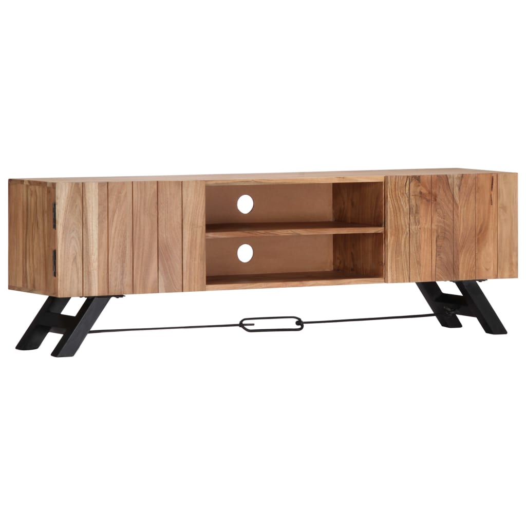 Tv Stolek 140 X 30 X 45 Cm Masivní Akáciové Dřevo