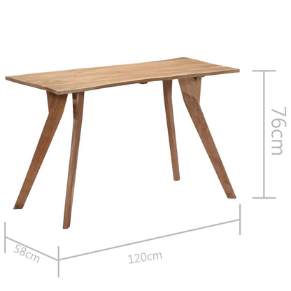 Jídelní Stůl 120 X 58 X 76 Cm Masivní Akáciové Dřevo