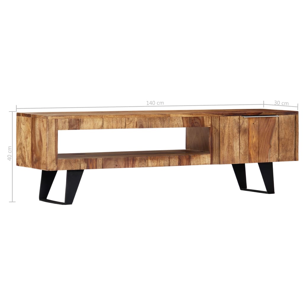 Tv Stolek 140 X 30 X 40 Cm Masivní Sheeshamové Dřevo
