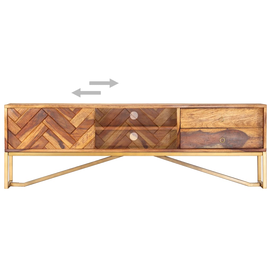 Tv Stolek 140 X 30 X 45 Cm Masivní Sheeshamové Dřevo