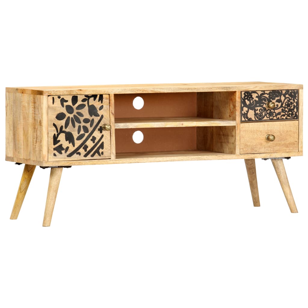 Tv Stolek 100 X 30 X 45 Cm Masivní Mangovníkové Dřevo