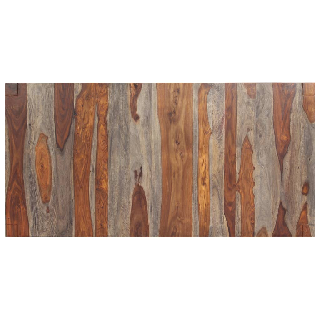 Jídelní Stůl Šedý Masivní Sheeshamové Dřevo