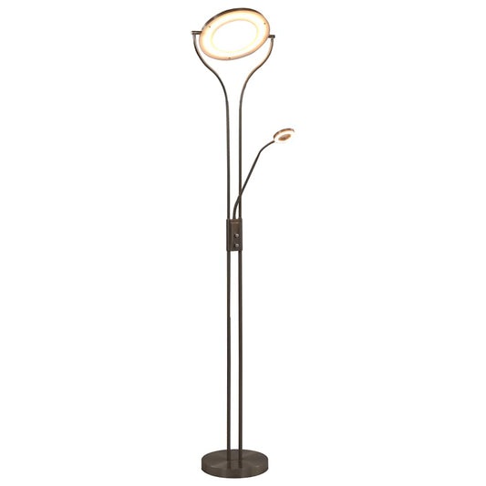 Stojací Lampa 18 W Stříbrná 180 Cm Stmívatelná