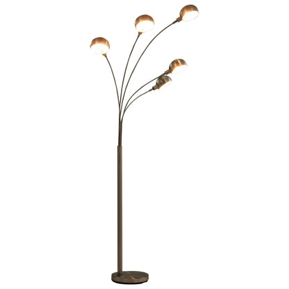 Stojací Lampa 200 Cm 5 X E14 Stříbrná