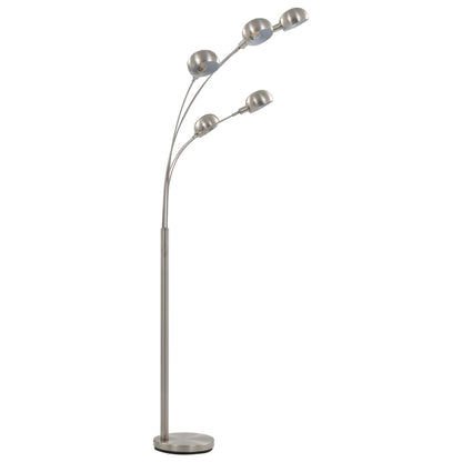 Stojací Lampa 200 Cm 5 X E14 Stříbrná